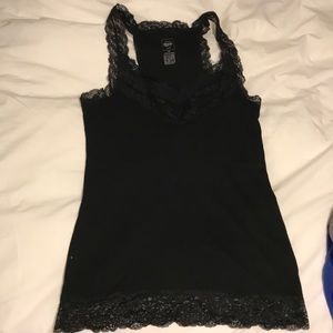 Black lace tank top